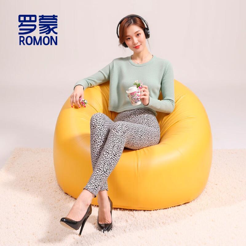 ROMON Women's High-Waist Leopard Print Shark Leggings