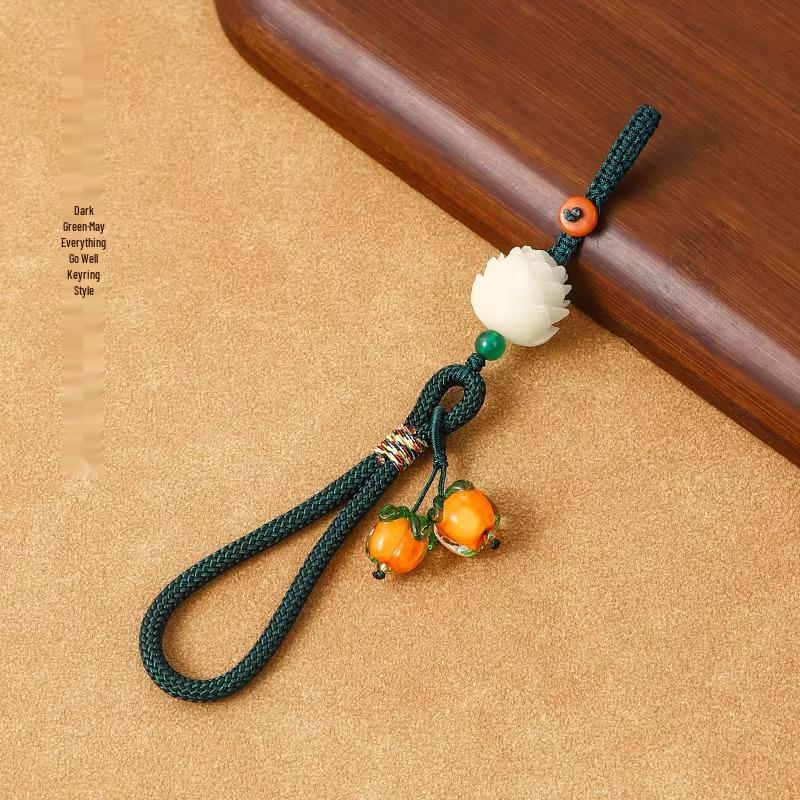 

Шарм для телефона с глазурью цвета хурмы и шнурок-брелок для ключей против потери