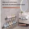 Two Layer Punch-Free Towels Holder Bar Bathroom Storage Rack Towel Rack Organizer Wall-Mounted Towel Shelf