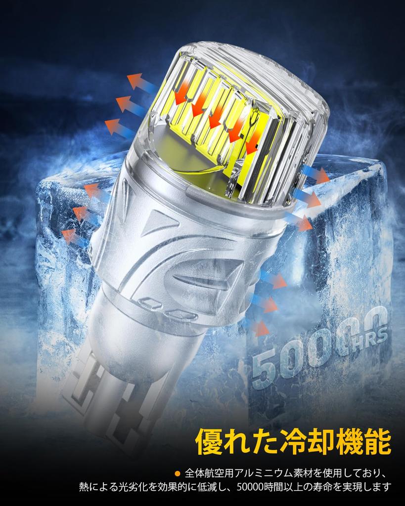 Lámpara Trasera LED AUXITO T16, 6000K, Blanca, 2x Brillo, Alto Brillo, Irradiación Omnidireccional 360°,