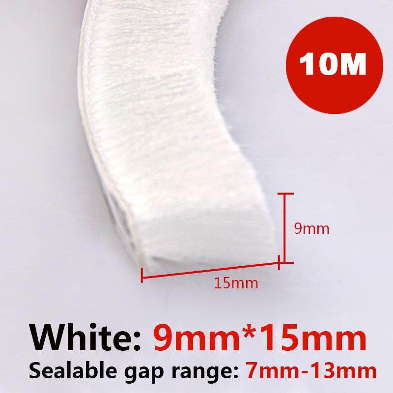 10M Okenní těsnicí páska kartáč samolepicí těsnění proti povětrnostním vlivům dveřní lišta zvukotěsná prachotěsná těsnicí páska proti povětrnostním vlivům