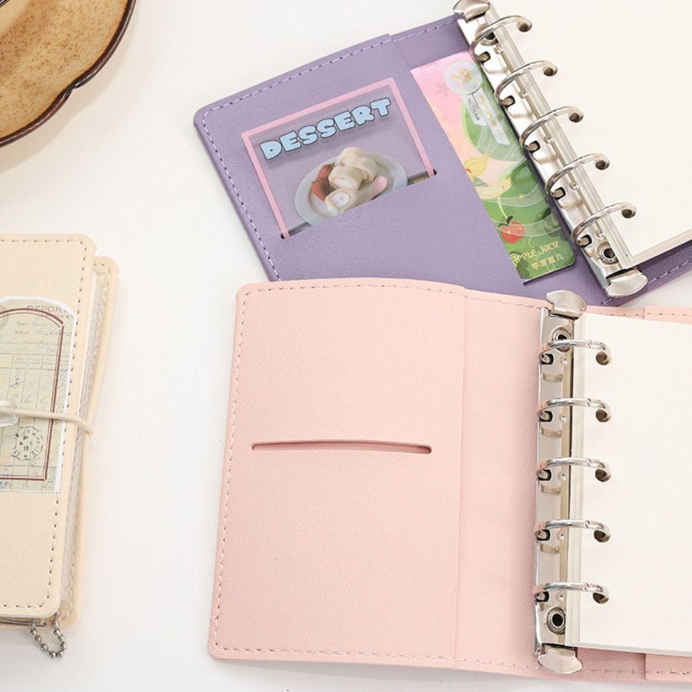 Blank Page Loose Leaf Notebook M5 DIY Binder Notebook Simple Mini Pocket Notebook  Student