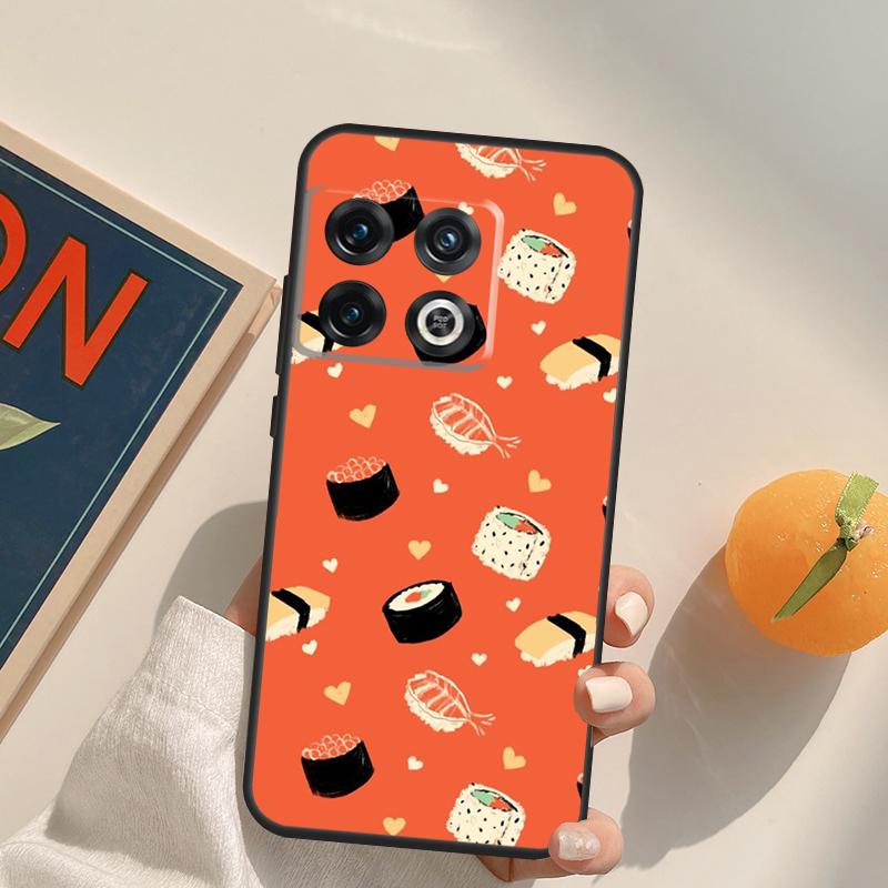 Kawaii Sushi Pattern Case For OnePlus Nord 5 CE 2 3 4 Lite N20 N30 OnePlus 15 13 12 11 13T 10T 10R 12R 13R Cover