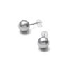 Premium Japanese Pearl Available In 4 Silver and 6mm [VOTRE COUTURE] Earrings, Colors Gray, Platinum,