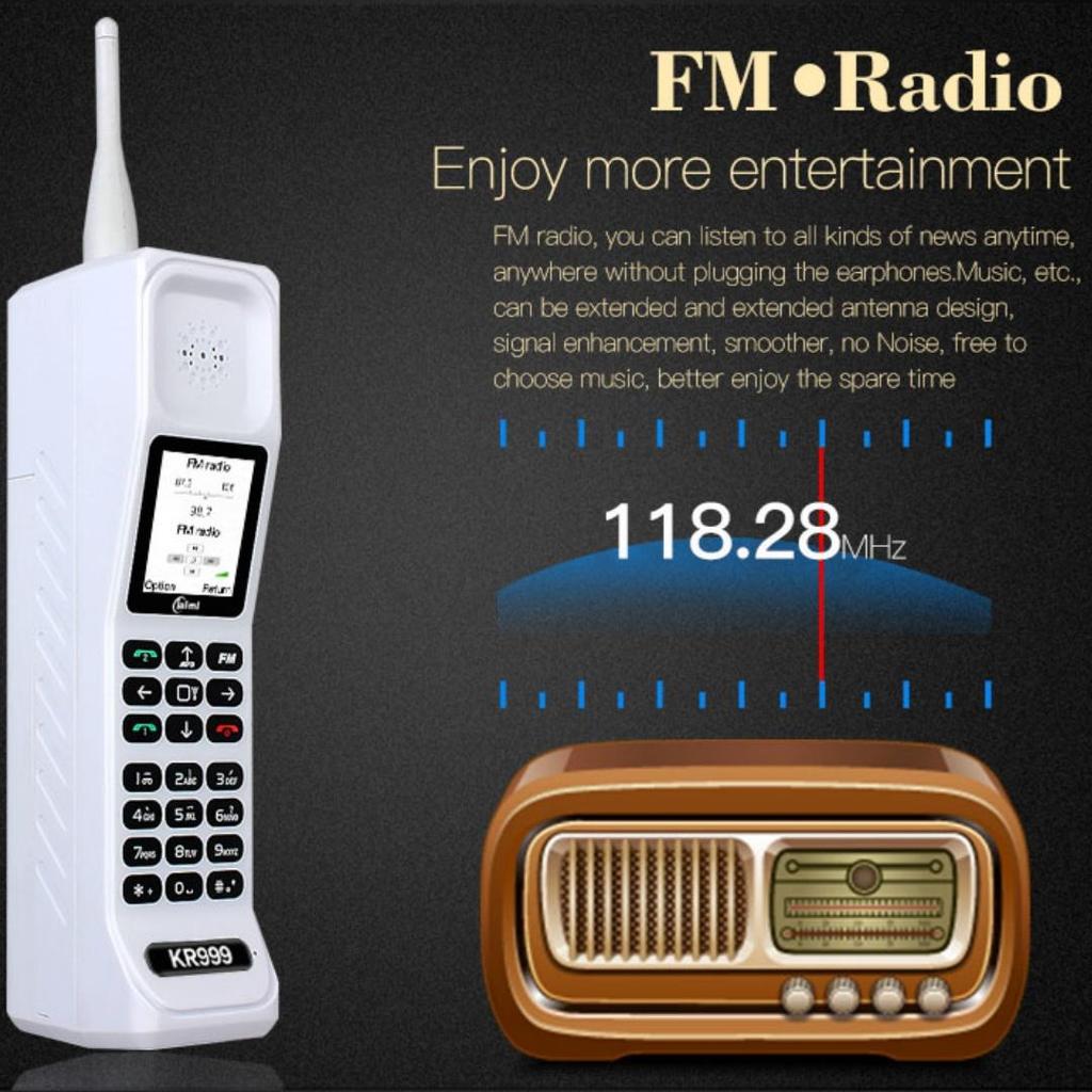 Telefon mobil nou KR999 4G Retro Big Brother 1,77 inci MTK Butoane mari Dual SIM Dual Standby Telefon mobil Suport Bluetooth WIFI Radio FM