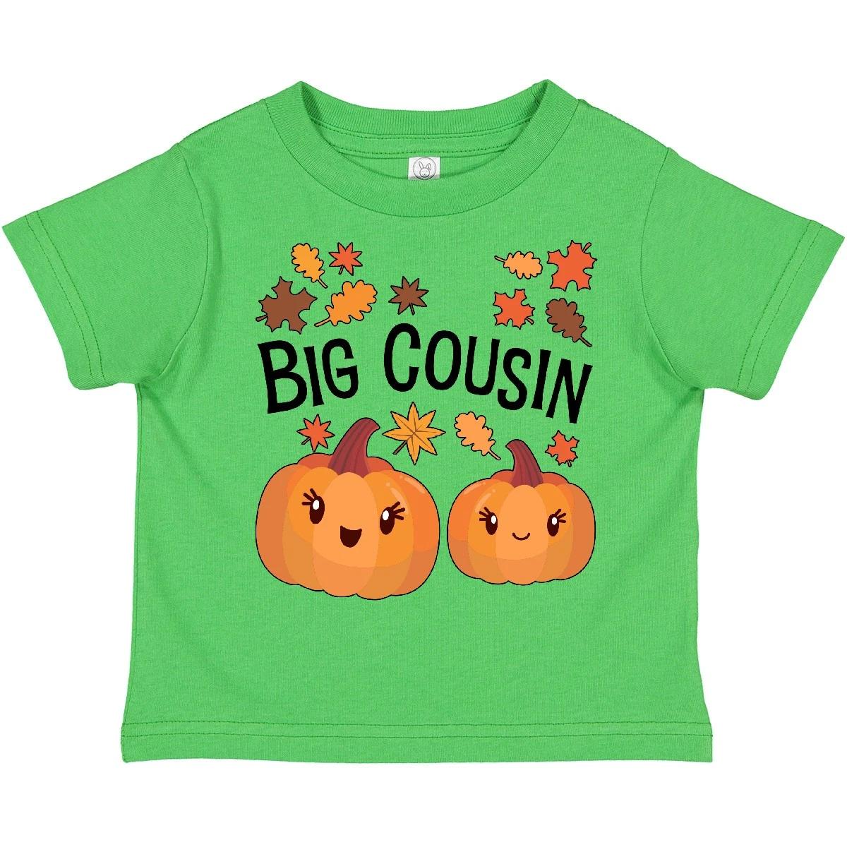 Inktastic Big Cousin Pumpkins With Fall Leaves Toddler T-Shirt Thanksgiving New 150