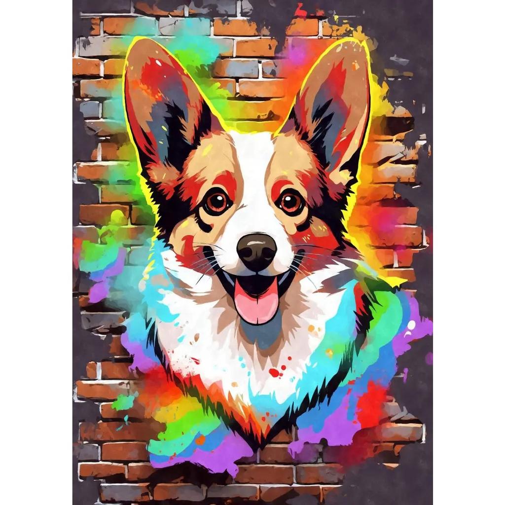 Cute Pet Dogs Graffiti Poster Prints Aesthetic Pug Dachshund Maltese Dog Wall Art Canvas Painting Home Kids Room Decor Picture