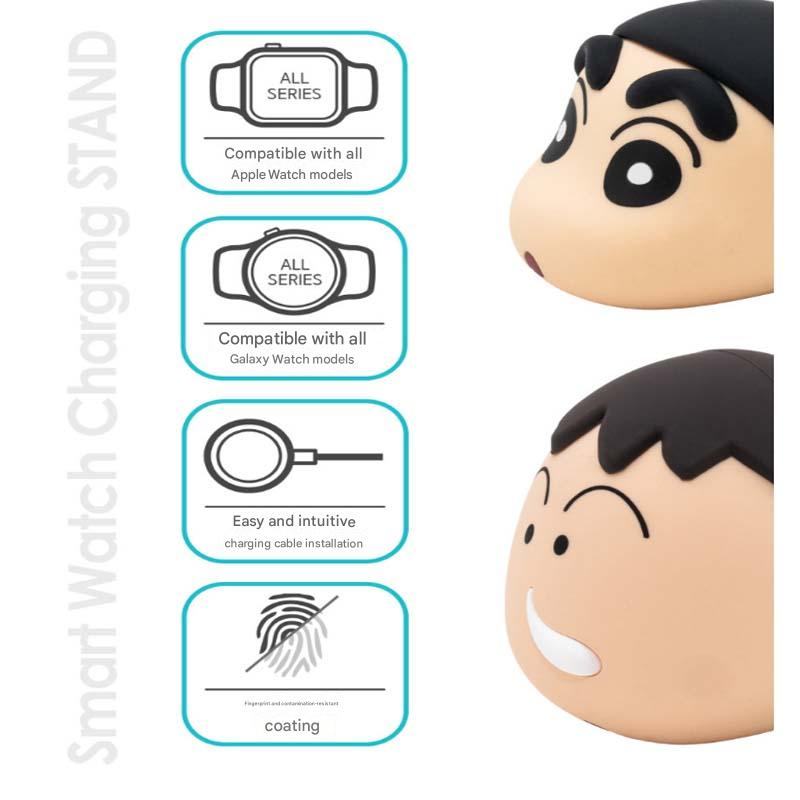 Crayon Shin-chan Official Figure Smart Watch Galaxy Watch Charging Stand silicone authentic