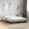 VidaXL Bed Frames Smoked Oak 140x200 Cm Engineered Wood, Bedroom Furniture, Bed Base, Pallet Bed, Bed, Bed 842025
