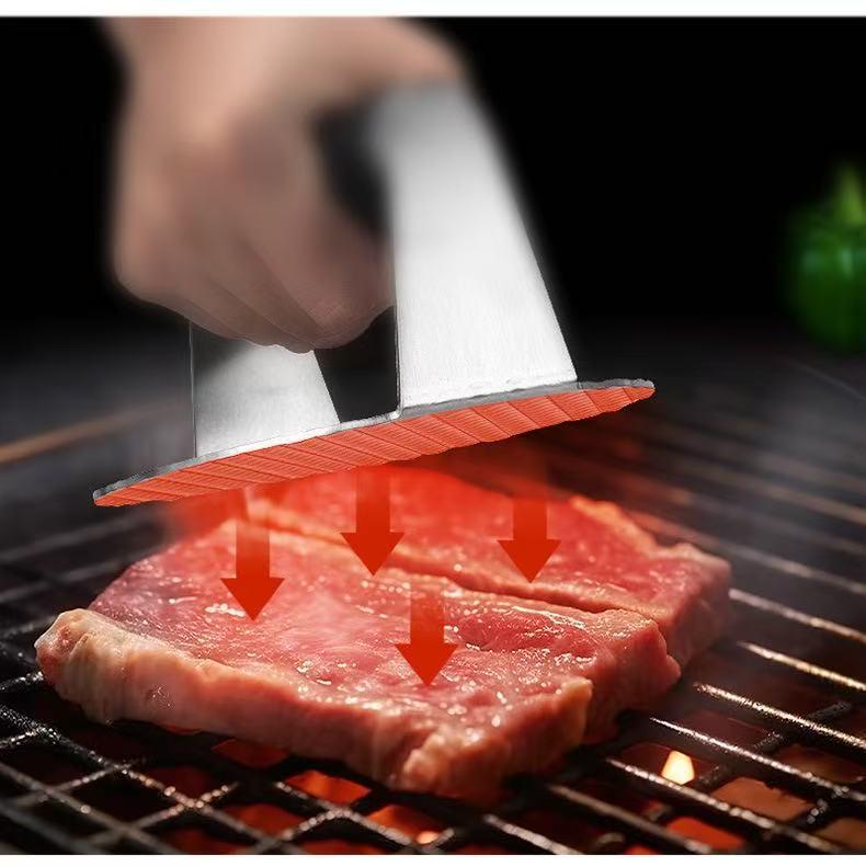 Stainless Steel Meat Patty Presser - Manual Hamburger Press & Scaled Kitchen Tool