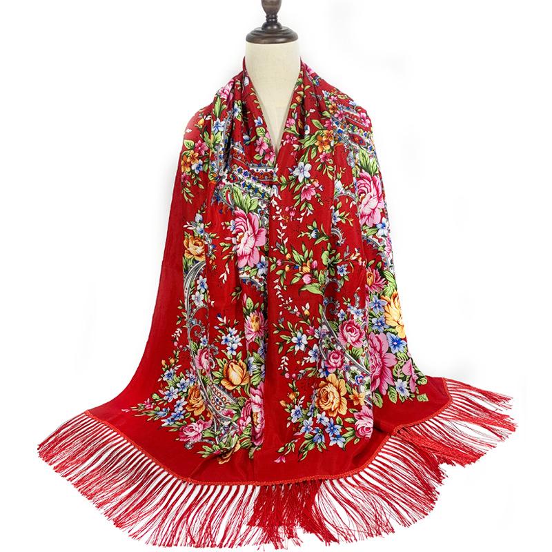 Ethnic Style Women's Shawl - Floral, Autumn/Winter Qipao Scarf, Sun Protection