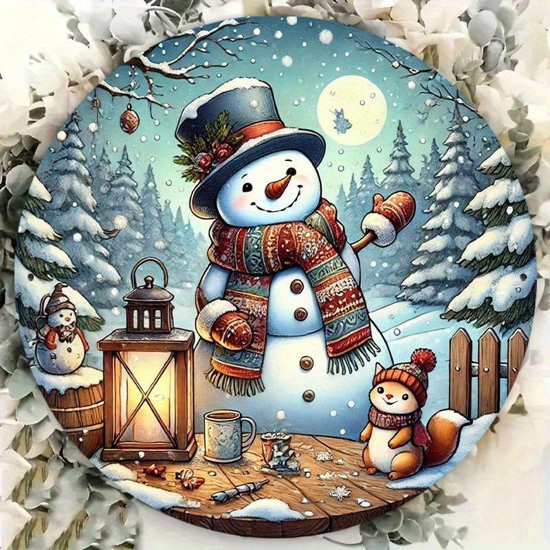 2D Flat Hanging Decorative Metal Sign Hand Painted Art