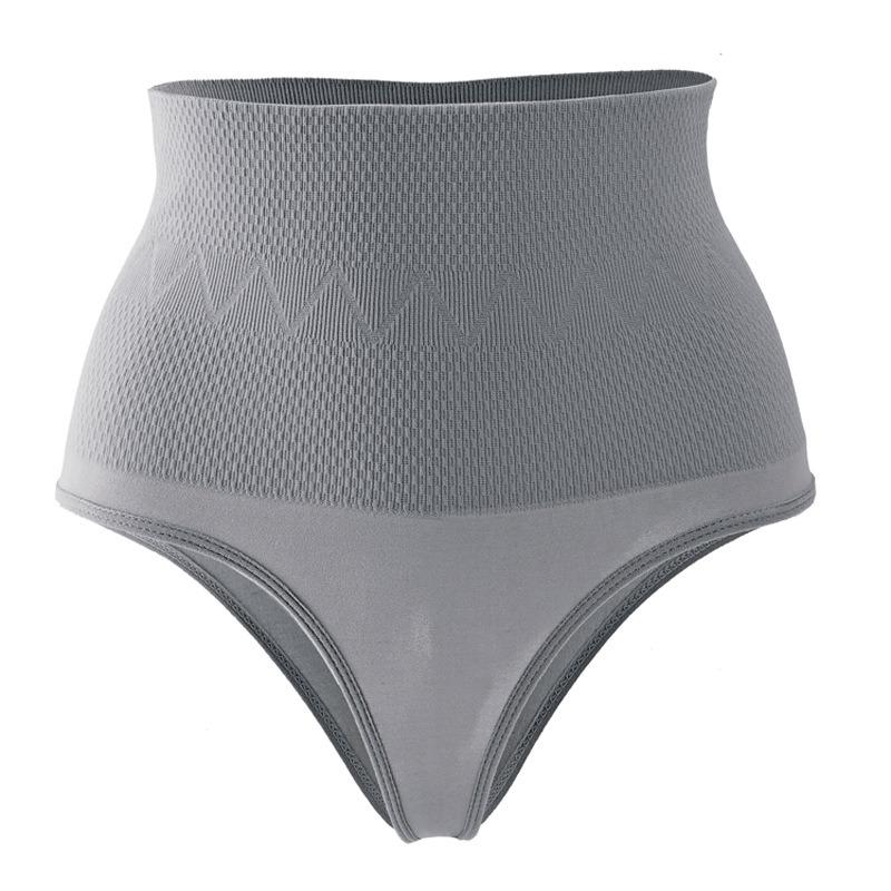 High Waist Wave Texture Seamless Knit Tummy Control Hip Lifting Slim Women Shape Briefs