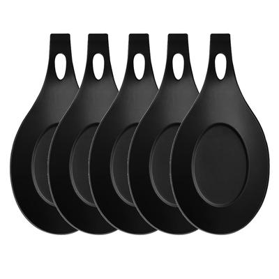 5pcs Silicone Spoon Rest Heat-Resistant for Kitchen Utensils Spatula, Ladles