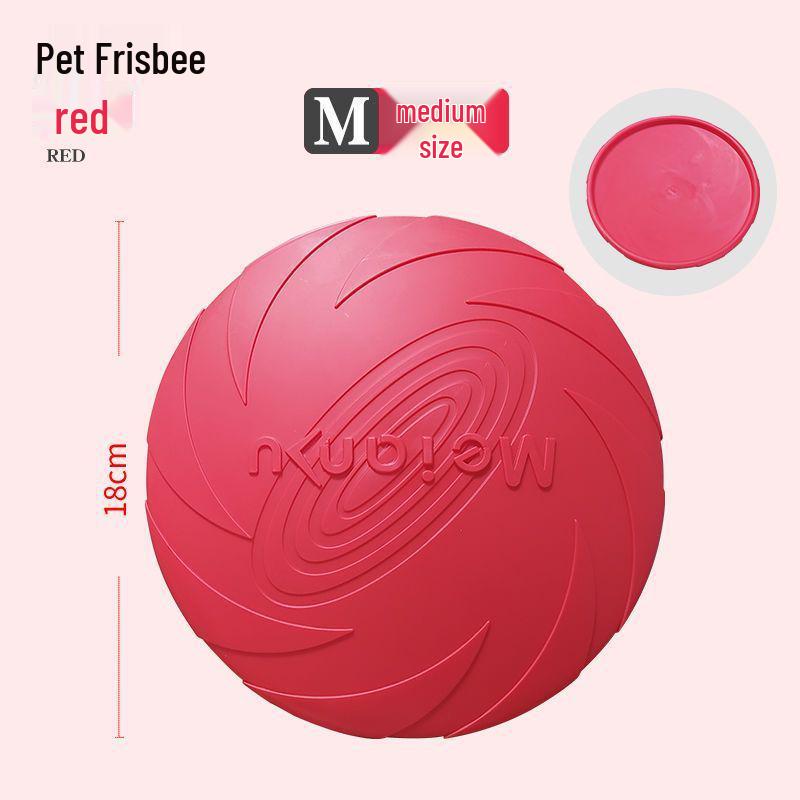 Silicone Bite-Resistant Floating Dog Frisbee Toy for Training Border Collies & Large Dogs