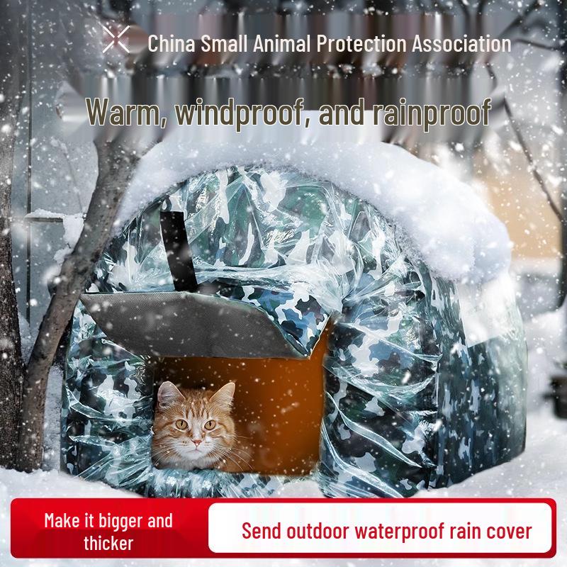 Fully Enclosed Waterproof Pet Nest for Dogs & Cats - Autumn/Winter