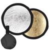 2 in 1 Silver and Gold Light Reflectors for Video, Portable 30cm Round Photography Reflector for Studio with Carry Bag, Great Helper Tool for