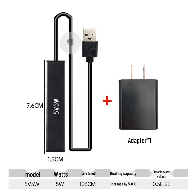 Mini Heating Rod for Small Fish Tanks: USB-Powered Automatic Temperature Controller for Turtles and Tropical Fish