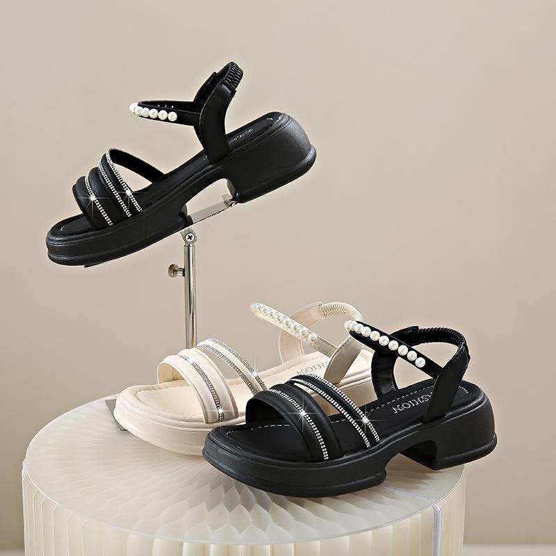 Ladies Luxury Rhinestone Platform Sandals