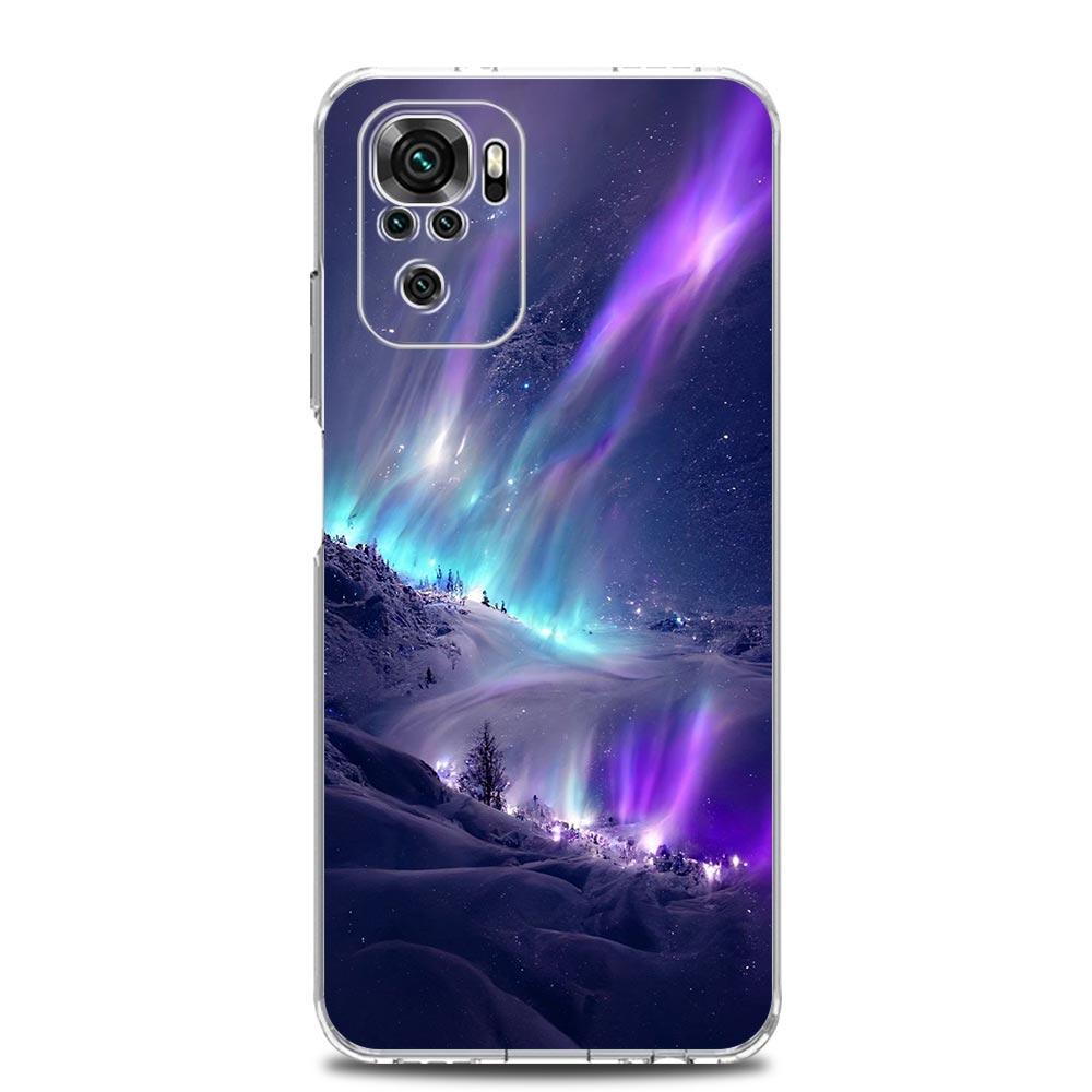 Phone Case For Xiaomi Redmi Note 14 13 12 4G 9S 9 10 11 Pro Plus 5G 14C 13C 12C 10C 9A TPU Cover Landscape Winter Light Snow