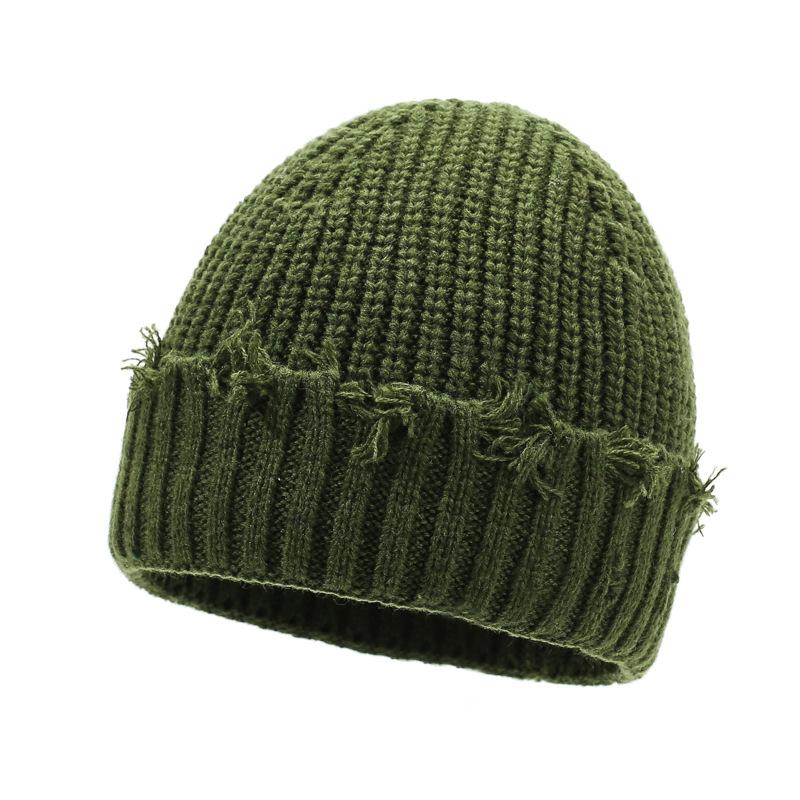 Autumn Winter Hole Knitted Warm Men Women Ear Guard Head Knitted Cap