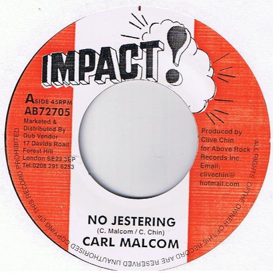 

7inch Record CARL MALCOLM No Jestering AB72705 Impact UK Reggae Ska Dub Used