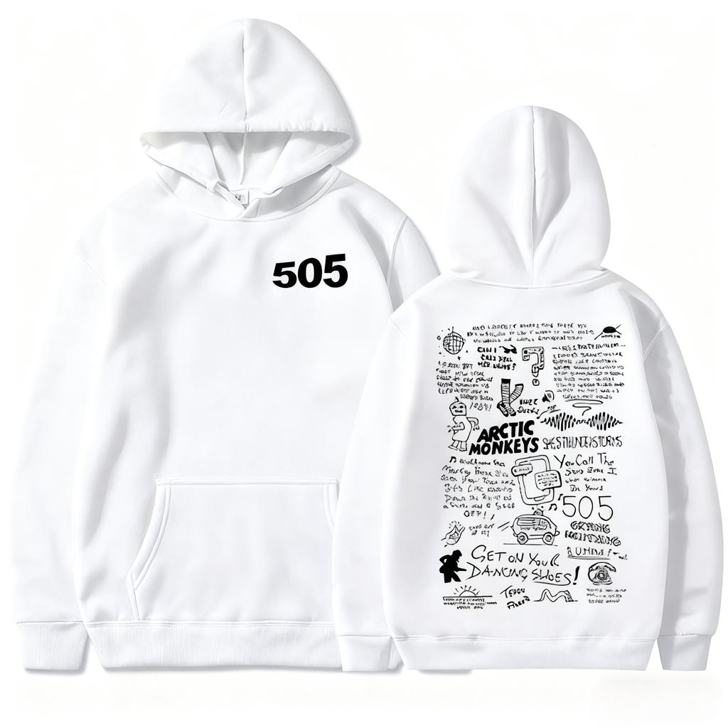 505 Hoodie Arctic Monkeys Music Merch Pullover Fashion Printing Autumn Tops Cotton New Winter Unisex Leisure Sports Streetwear