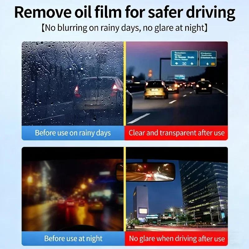Car Window Oil Film Remover Car Glass Oil Film Removal 225ml Scratch Repair Cleaning Restore Clarity Coating for Window Stains
