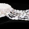 1 Snoer, Witte Natuurlijke Zoetwaterparels, Handgemaakte Rechthoekige Parelkralen voor Sieraden Maken DIY Kettingen, Armbanden Knutselen, Lengte 36cm)