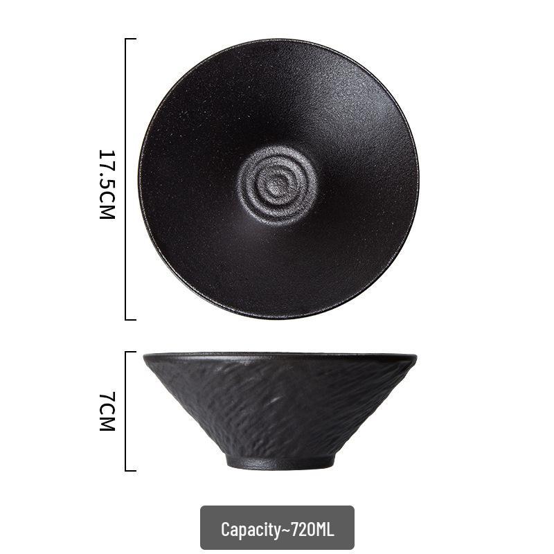 

Bamboo Ceramic Ramen Bowl: Large, High-Temp Resistant Tableware for Home & Restaurant Use