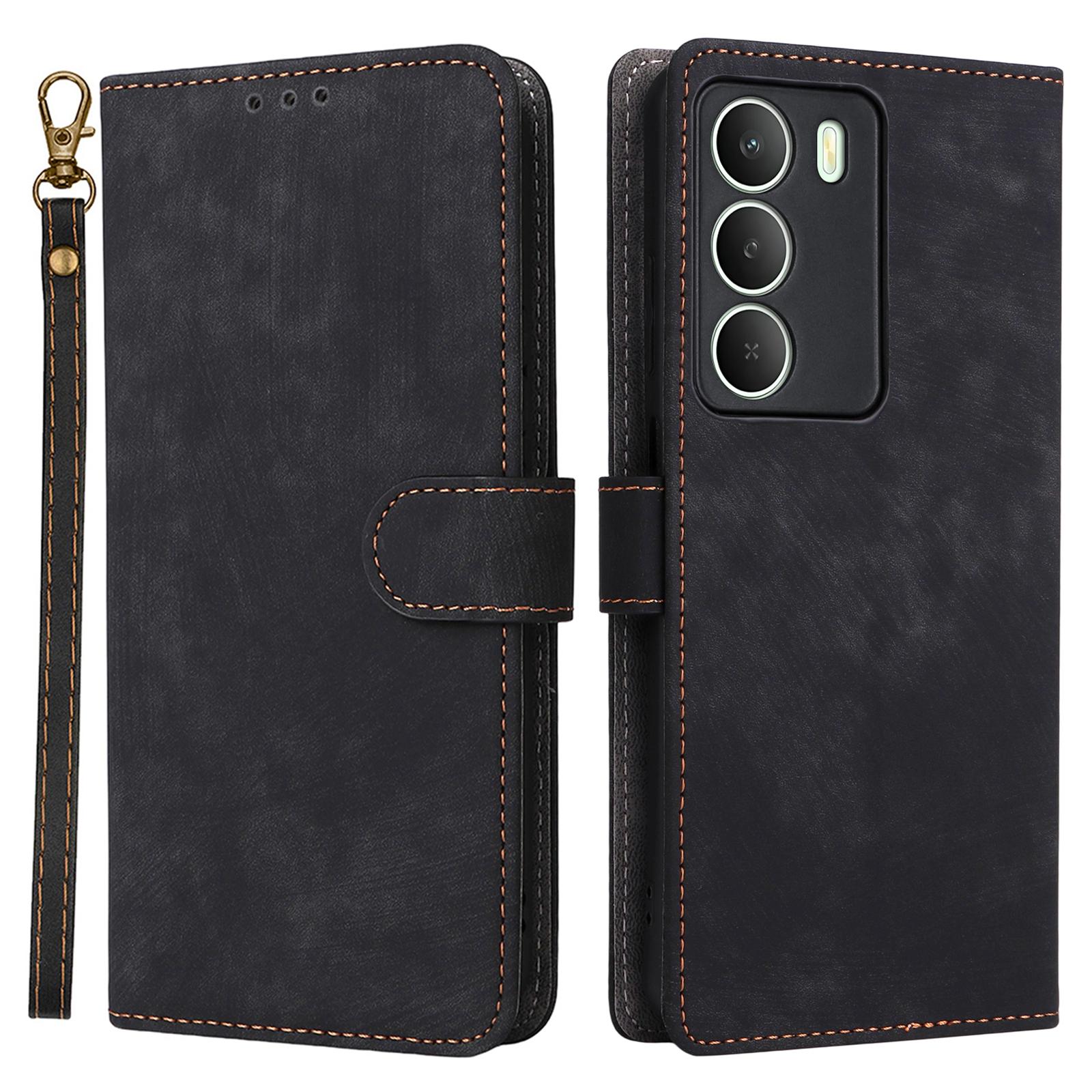 

Чохол для телефону для Realme 14x 5G/V70 5G/V70s 5G Гаманець RFID-блокування Обкладинка зі штучної шкіри Підставка з ремінцем Black