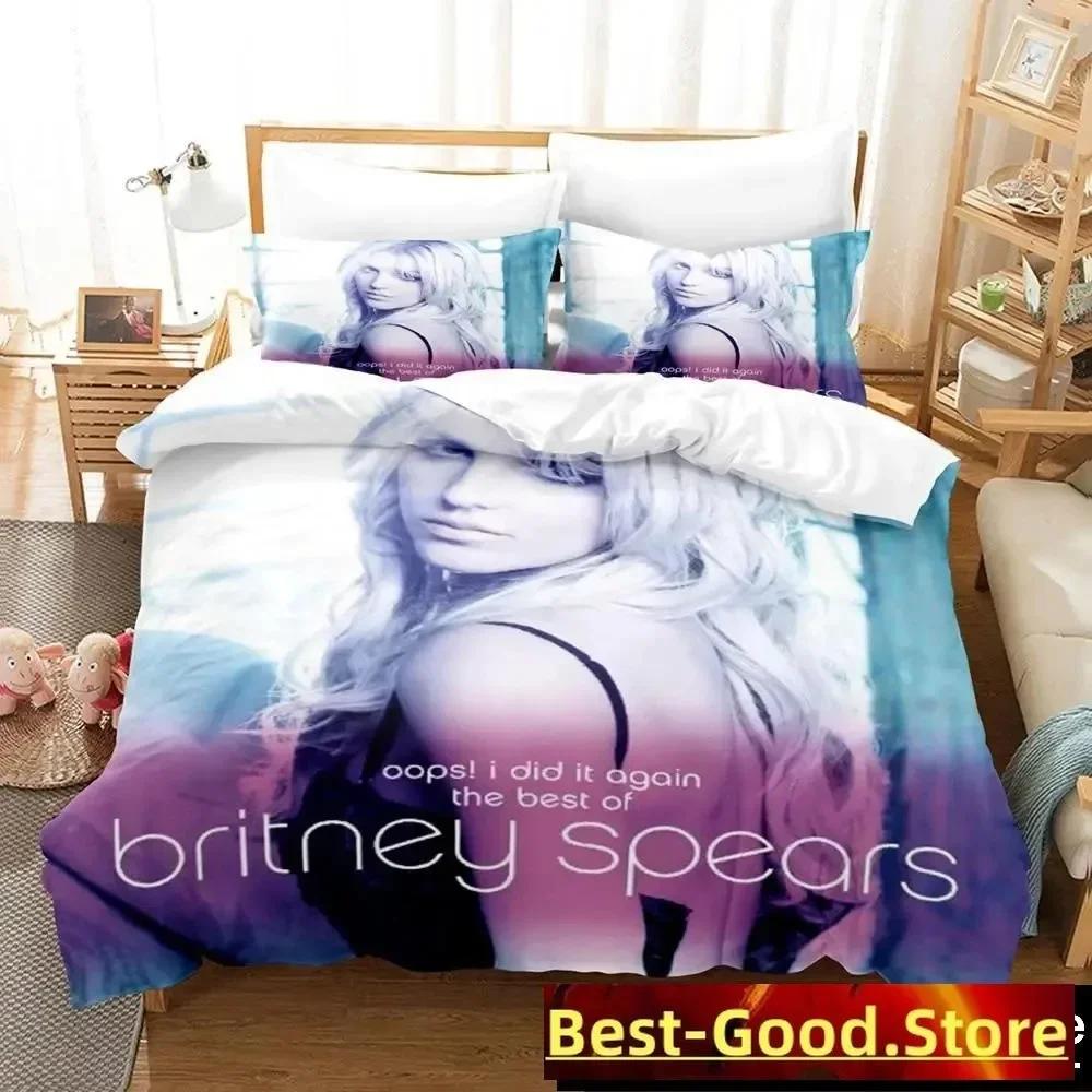 

3D Print Fashion Singer Britney Spears Beding Set Printed With Pilowcase Soft Duvet Cover Soft Single Double Quen Super King-Sized Dimensionsd 100*200cm Single