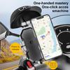 Motorcycle Smartphone Clamp Mount Bracket, Quick Access Designs, Vibration Reduction for Safe Riding Outdoor Enthusiasts
