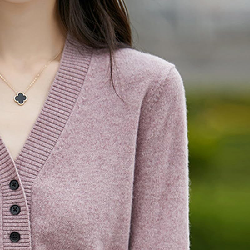 [EASTEMPO] cardigan ladies spring office Relaxing knit Plain color casual business Fashionable large size (JP, alphabet, XL, black)