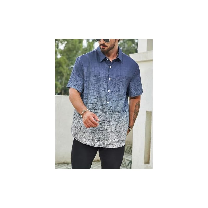 Lymio Shirt For Men|| Regular Fit Shirt For Men (ResortBlWL) BlueWhite
