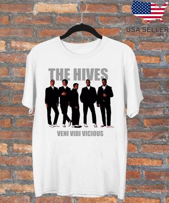 The Hives Band Veni Vidi Vicious White Cotton T Shirt Full Size S-5XL