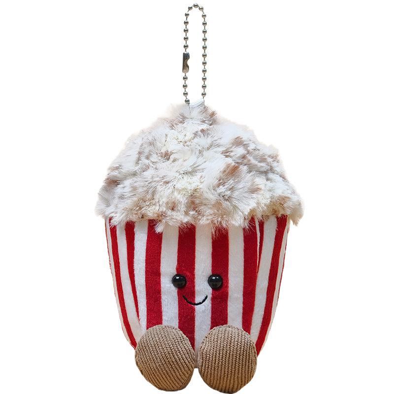 Zábavný želé plochý náhradní přívěsek croissantová koule klíčenka taška dekorativní plyšová hračka dárek