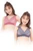 LUNA Natural Up Night Set of 2 Patented Hammock Nana Suzuki Bra, (Dusty Black/Dusty Pink, L) AAA~C Cup, Anti-Slip Sheet, Structure, Non-Wired,