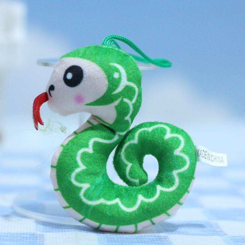 Adorable Plush Snake Keychain Cute And Creative Cartoon Animal Toy For Bags And Keys