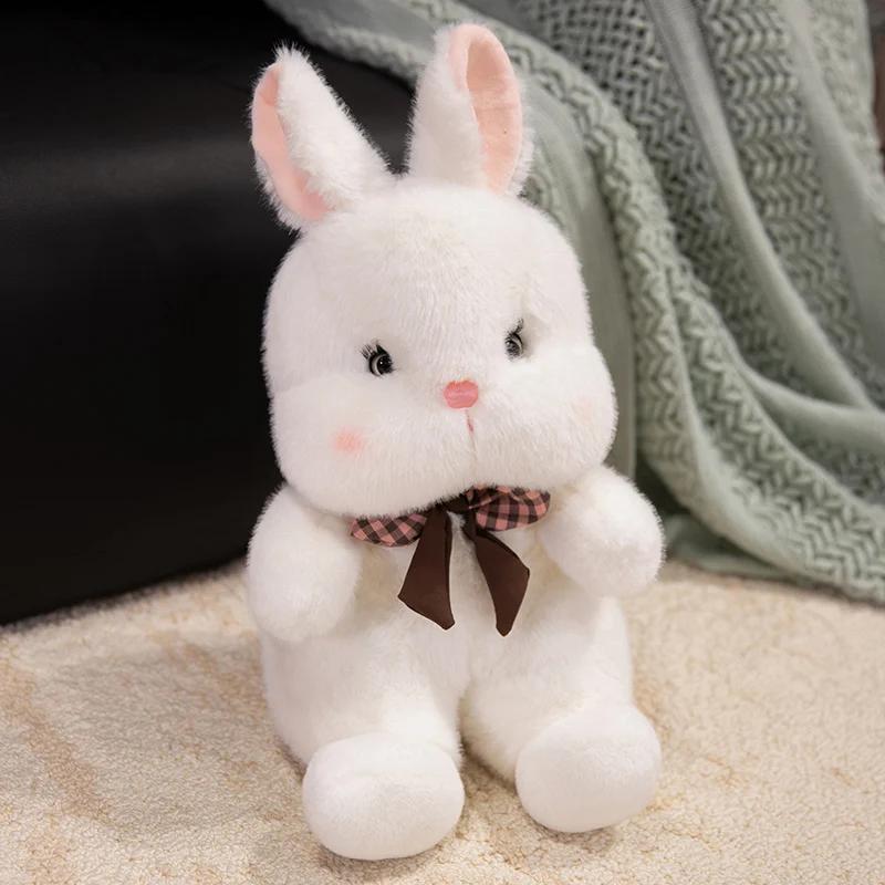 30/45/55CM Cute Fat Bunny Plush Toy Seeping Pillow Rabbit Animal Doll To Give Children Christmas Birthday Gift