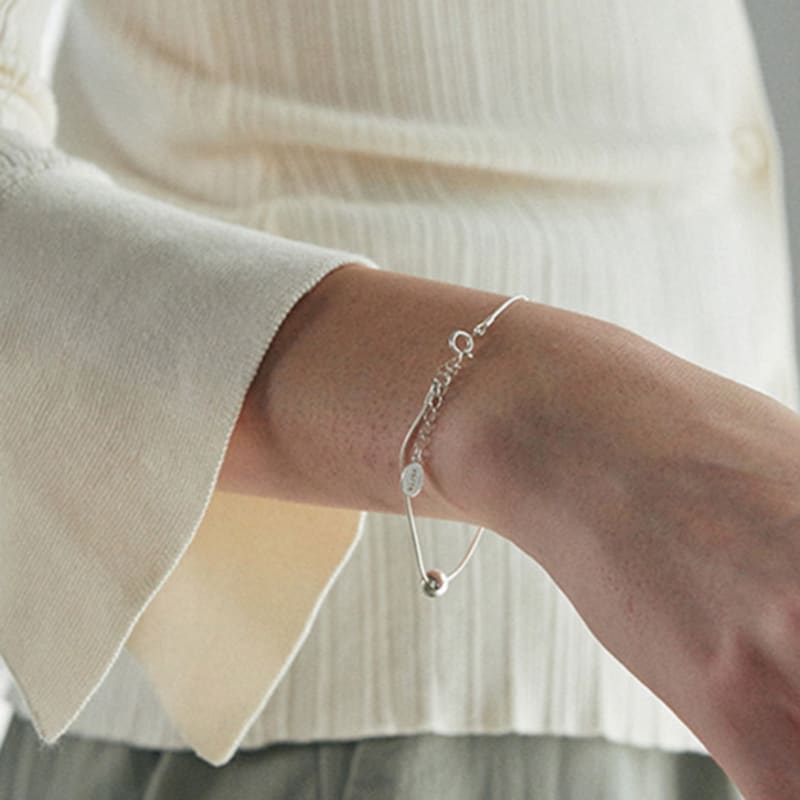 Green [925 Silver] Eight.silver.62 / Jump Bracelet (2 Type)