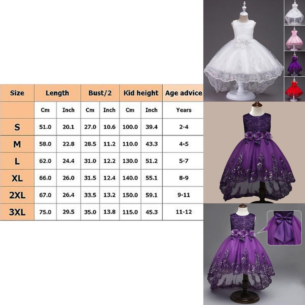 Splendido Vestito da Principessa con Fiocco per Damigella d'Onore per Bambini Perfetto per Feste e Matrimoni