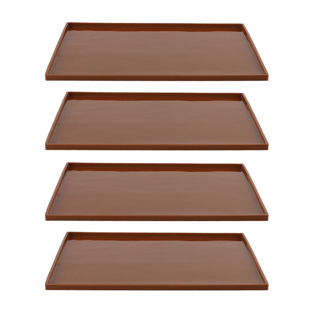 4Pcs Silicone Dehydrator Mats Food Grade High Temperature Resistance Prevent Sticking Fruit Dehydrator Trays with Edge