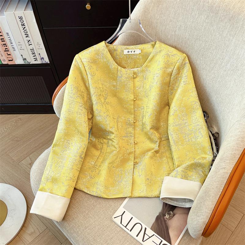 High-End Women s Luxury Embroidered Patchwork Cardigan - Plus Size 2XL