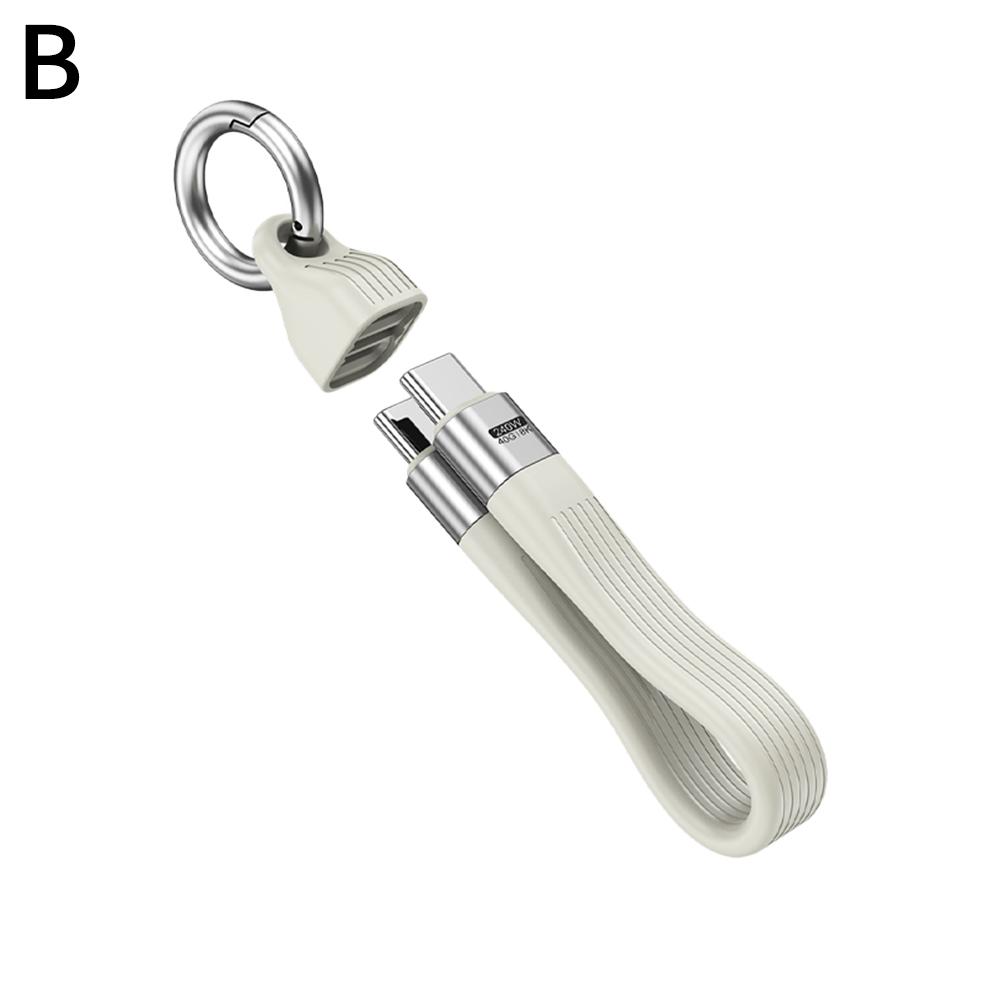 Keychain PD240W USB4 40Gbps FPC Data Cable USB C To Type C Cable For iPhone 15 16 Thunderbolt 3 8K@60Hz USB C Cable Fast Charge