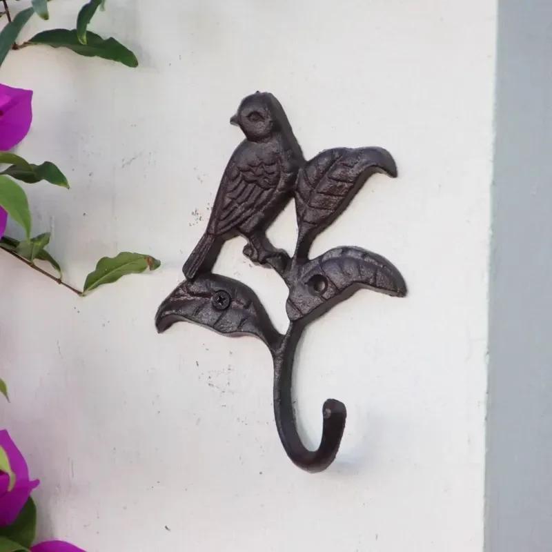 Крючки в форме букв Металл Чугун Классический Ретро Сад Двор Настенный Декор Одежда Шляпа Настенный Ржавый Цвет