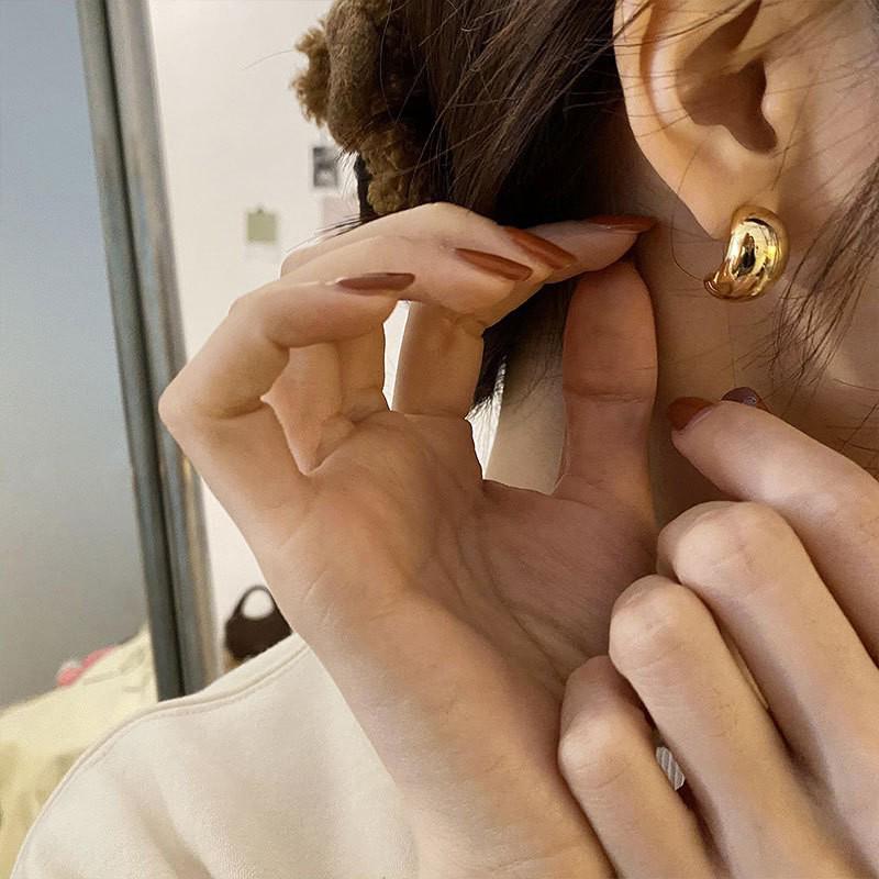 Elegant Pearl & Diamond Ear Clips - Double Layer, Silver Needle, Minimalist Studs for Women.