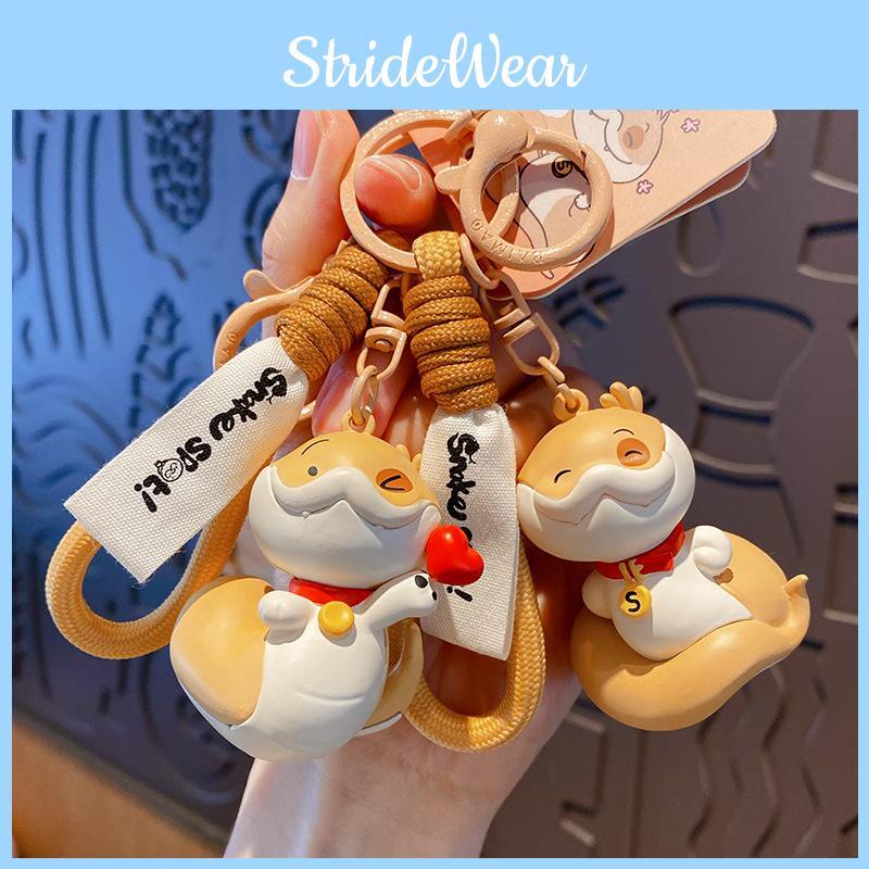 Diandian Snake Spot Keychain Cartoon Pendant New Year Mascot Backpack Decor Gift