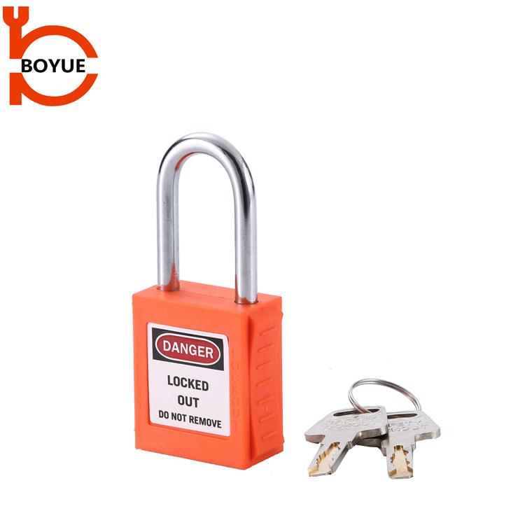 High Security Safety Padlock Key Unlock Durable Steel Nylon Master Key Industrial Use Boyue S/S38-KD China Brand Quality 1 Year