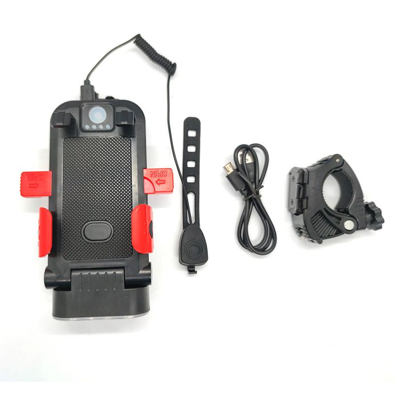 Bicycle 4-in-1 Headlight Riding Mobile Phone Bracket USB Charging Horn Lamp Mountain Bike Night Riding Lighting Headlights.